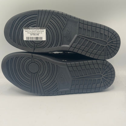 (USED) (No Extra Laces) Jordan 1 Retro Low OG SP Travis Scott Black Phantom Size 10
