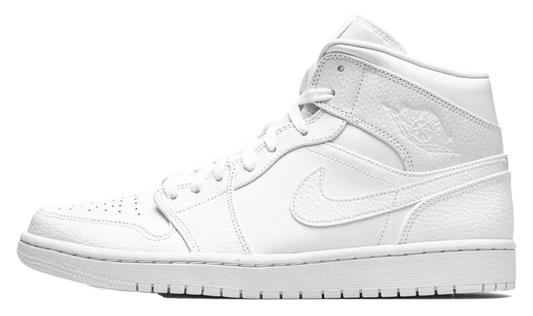 Jordan 1 Mid Triple White