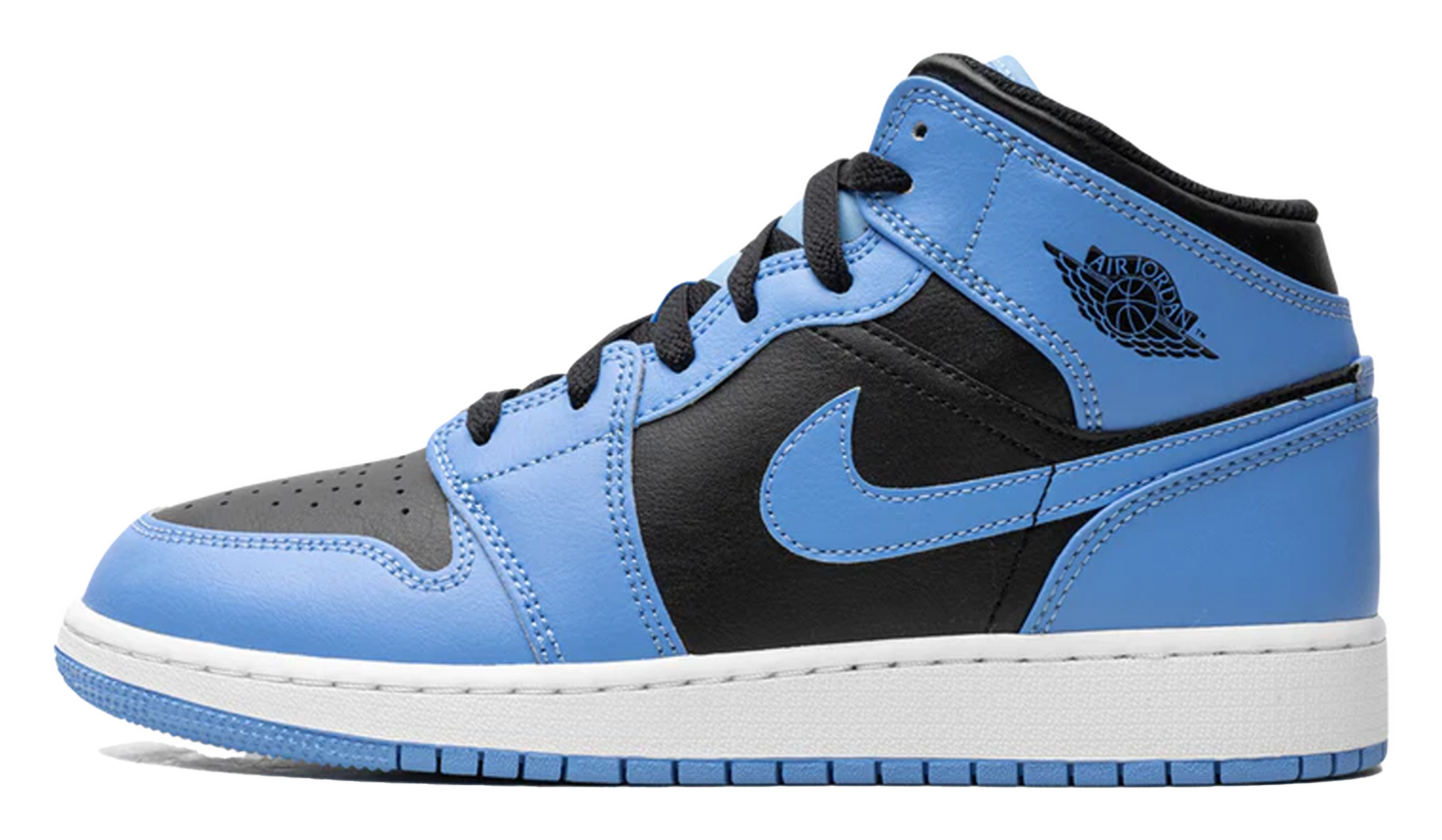 Jordan 1 Mid University Blue Black (GS)