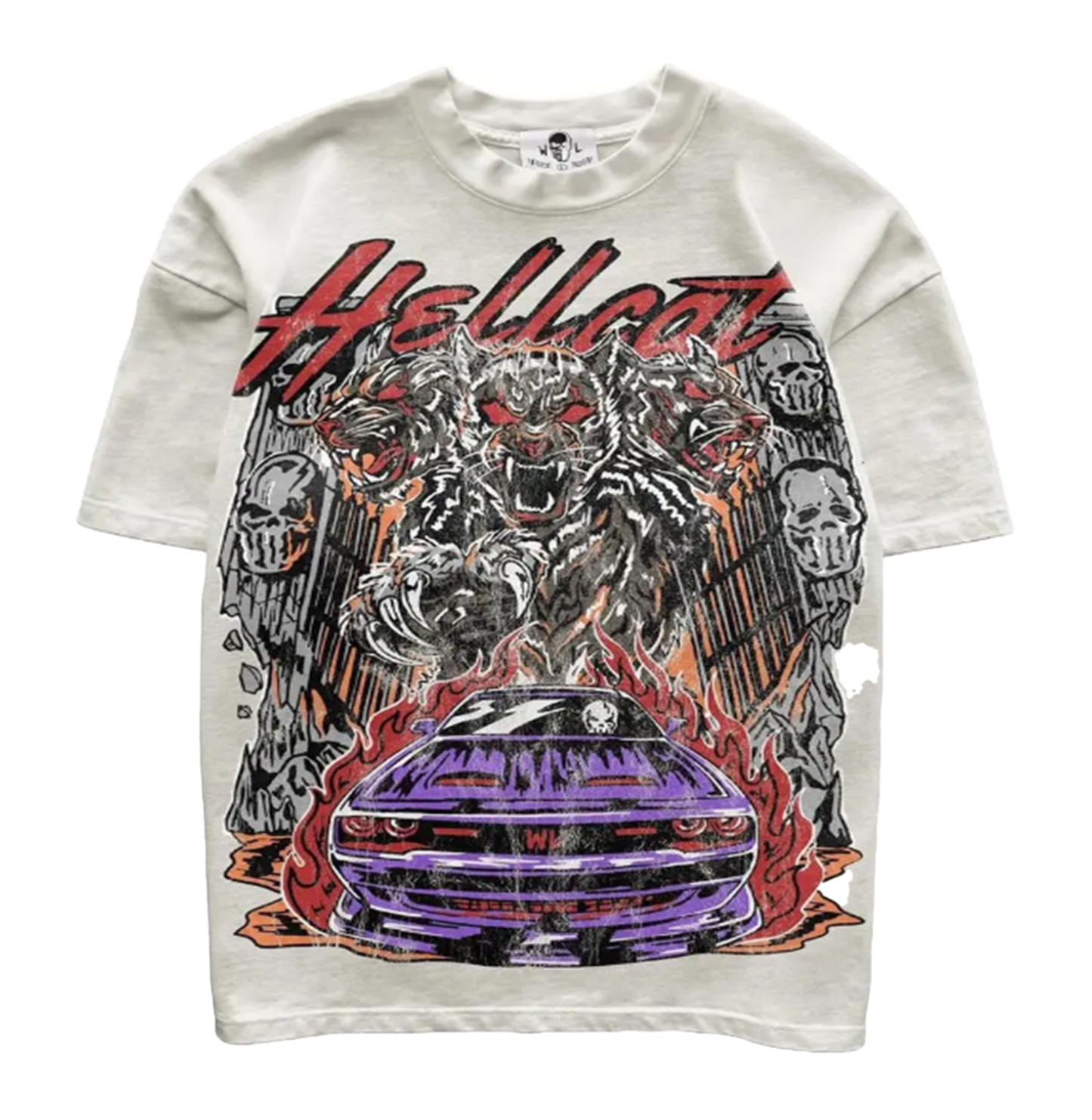 Warren Lotas Hellcat Gatekeeper Cream T-Shirt