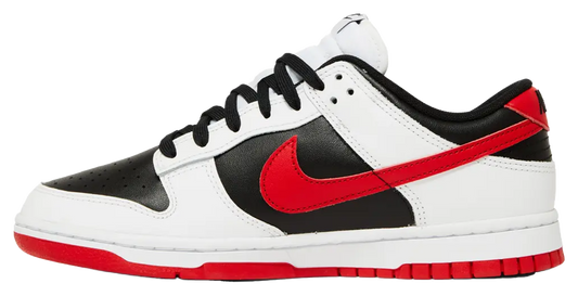 Nike Dunk Low White Black University Red