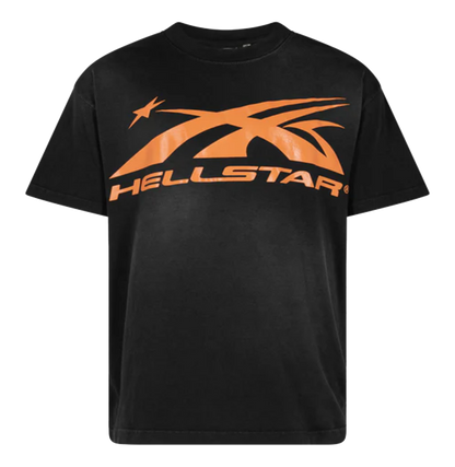 Hellstar Gel Sport Logo T-Shirt Black/Orange