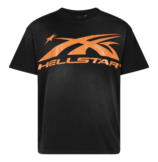 Hellstar Gel Sport Logo T-Shirt Black/Orange