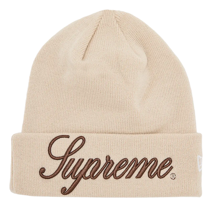 Supreme New Era Script Beanie Stone (FW24)