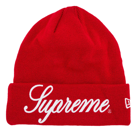 Supreme New Era Script Beanie Red (FW24)