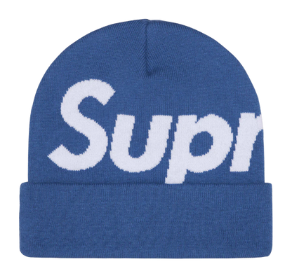 Supreme Big Logo Beanie Blue (FW24)