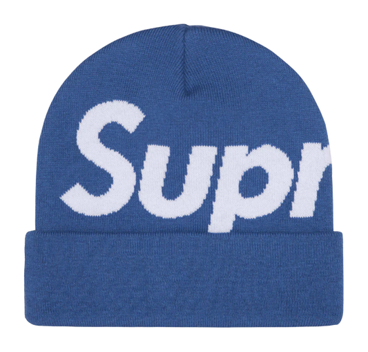 Supreme Big Logo Beanie Blue (FW24)