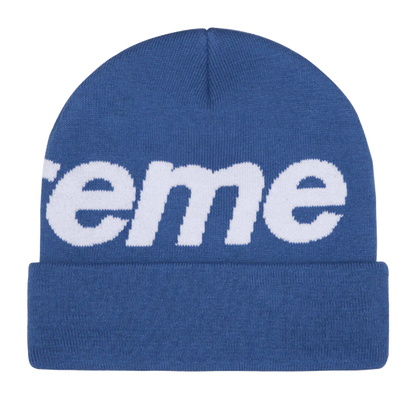 Supreme Big Logo Beanie Blue (FW24)