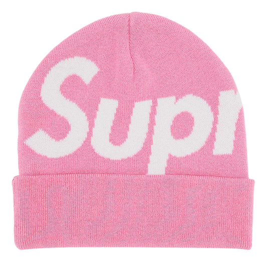 Supreme Big Logo Beanie Pink (FW24)