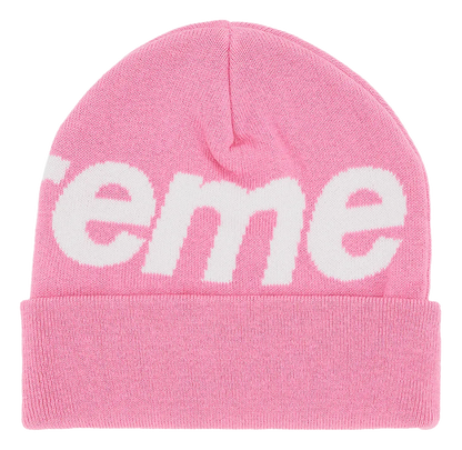 Supreme Big Logo Beanie Pink (FW24)