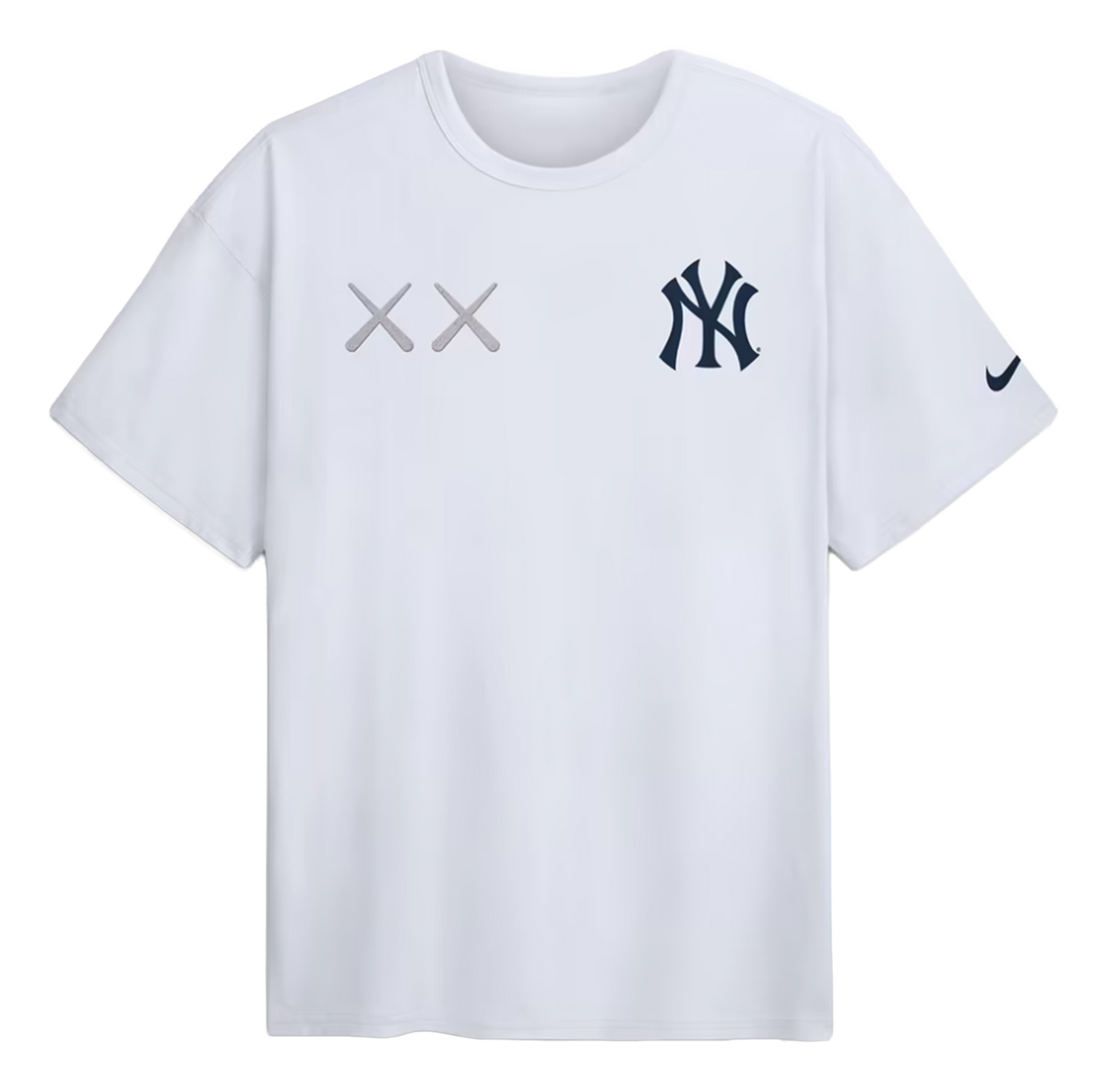 KAWS Nike MLB Fanatics Fest Elevated Max 90 New York Yankees White Tee