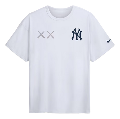 KAWS Nike MLB Fanatics Fest Elevated Max 90 New York Yankees White Tee