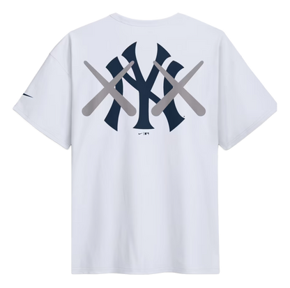 KAWS Nike MLB Fanatics Fest Elevated Max 90 New York Yankees White Tee