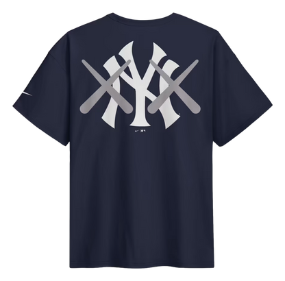 KAWS Nike MLB Fanatics Fest Elevated Max 90 New York Yankees Navy Tee