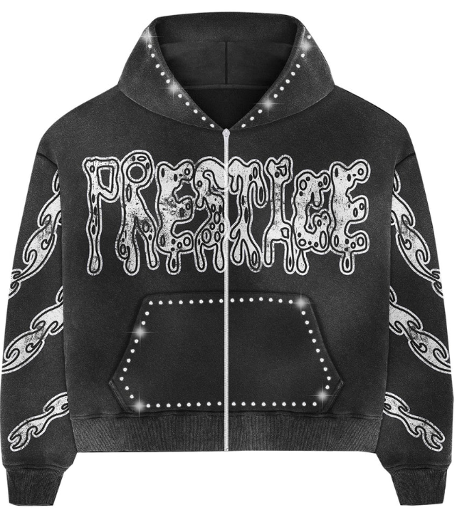 Prestige Drippy Zip Hoodie Black