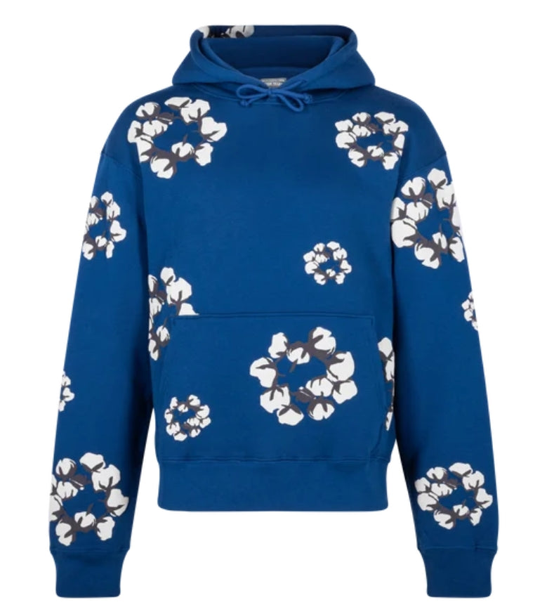 Denim Tears x CPFM Cactus Tears Wreath Hoodie Navy