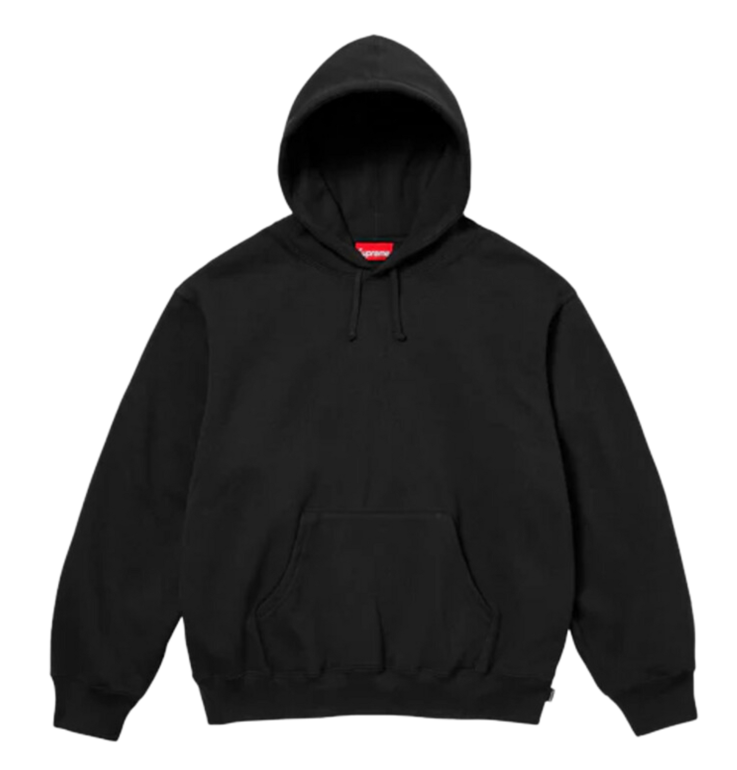 Supreme Satin Logo Hoodie Black