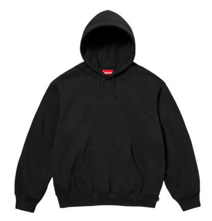 Supreme Satin Logo Hoodie Black