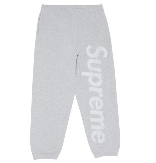 Supreme Satin Logo Sweatpants Grey