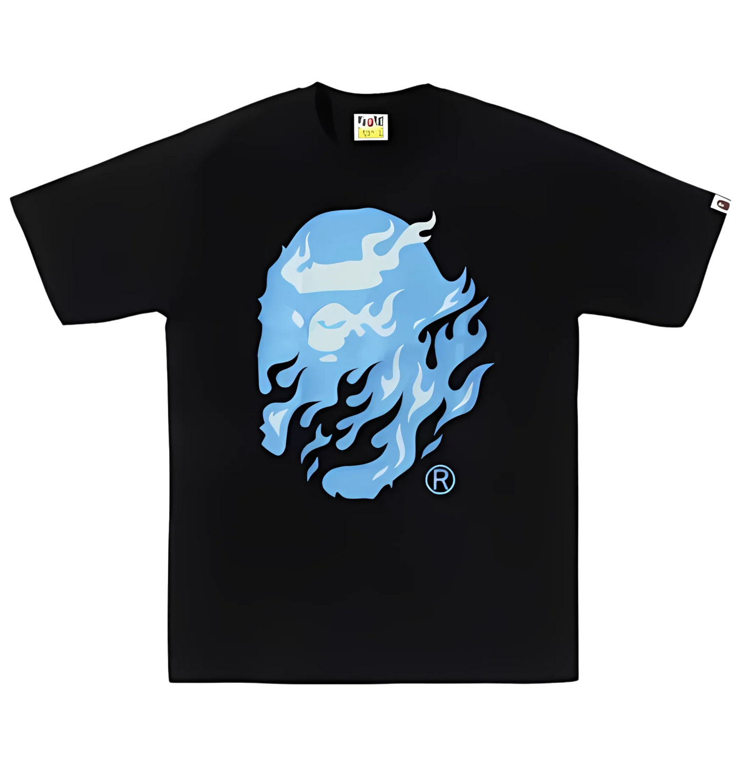 Bape Blue Flame Ape Head T-Shirt