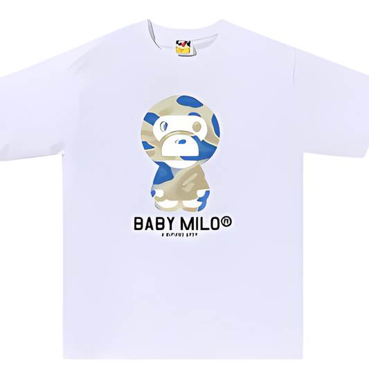 Bape Liquid Camo Baby Milo T-Shirt White/Blue