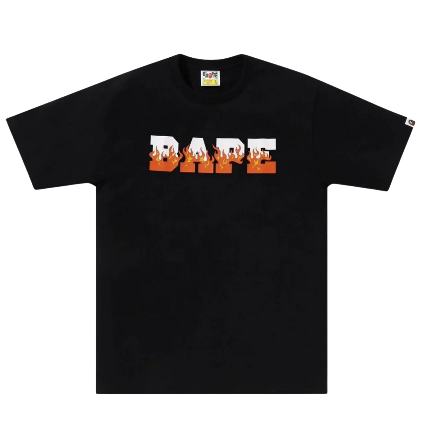 Bape Red Flame Logo T-Shirt (Black)