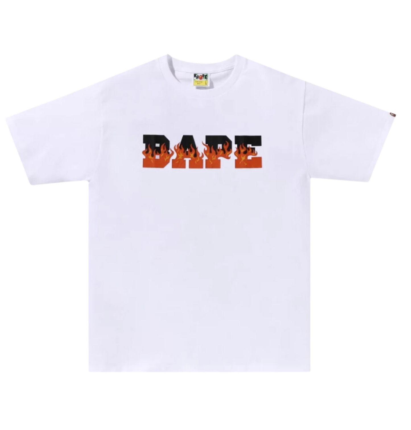 Bape Red Flame Logo T-Shirt (White)