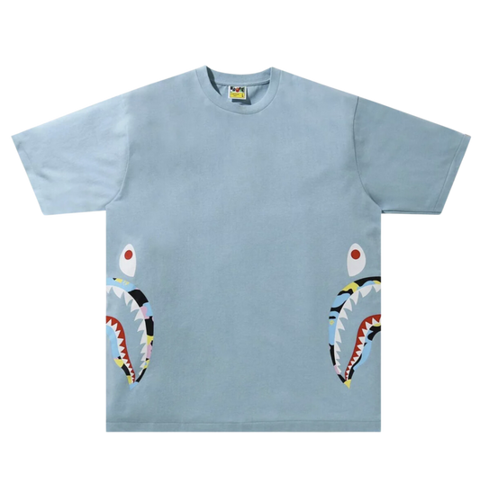 Bape Side Shark  T-Shirt (Blue)