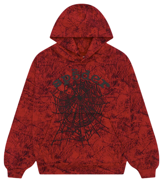 Sp5der Red OG Tree Camo Hoodie