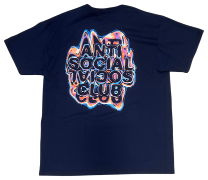 Anti Social Club Oil Spill T-Shirt (Navy)