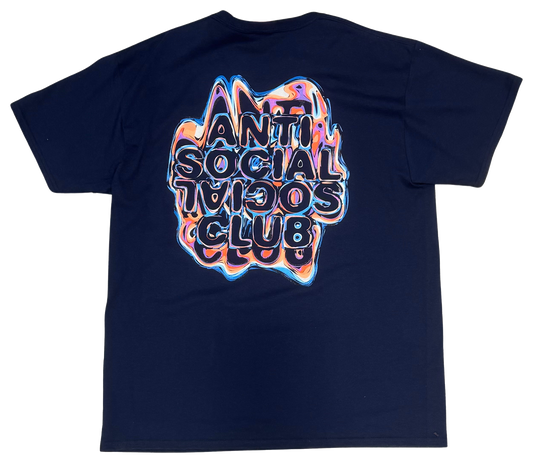 Anti Social Club Oil Spill T-Shirt (Navy)