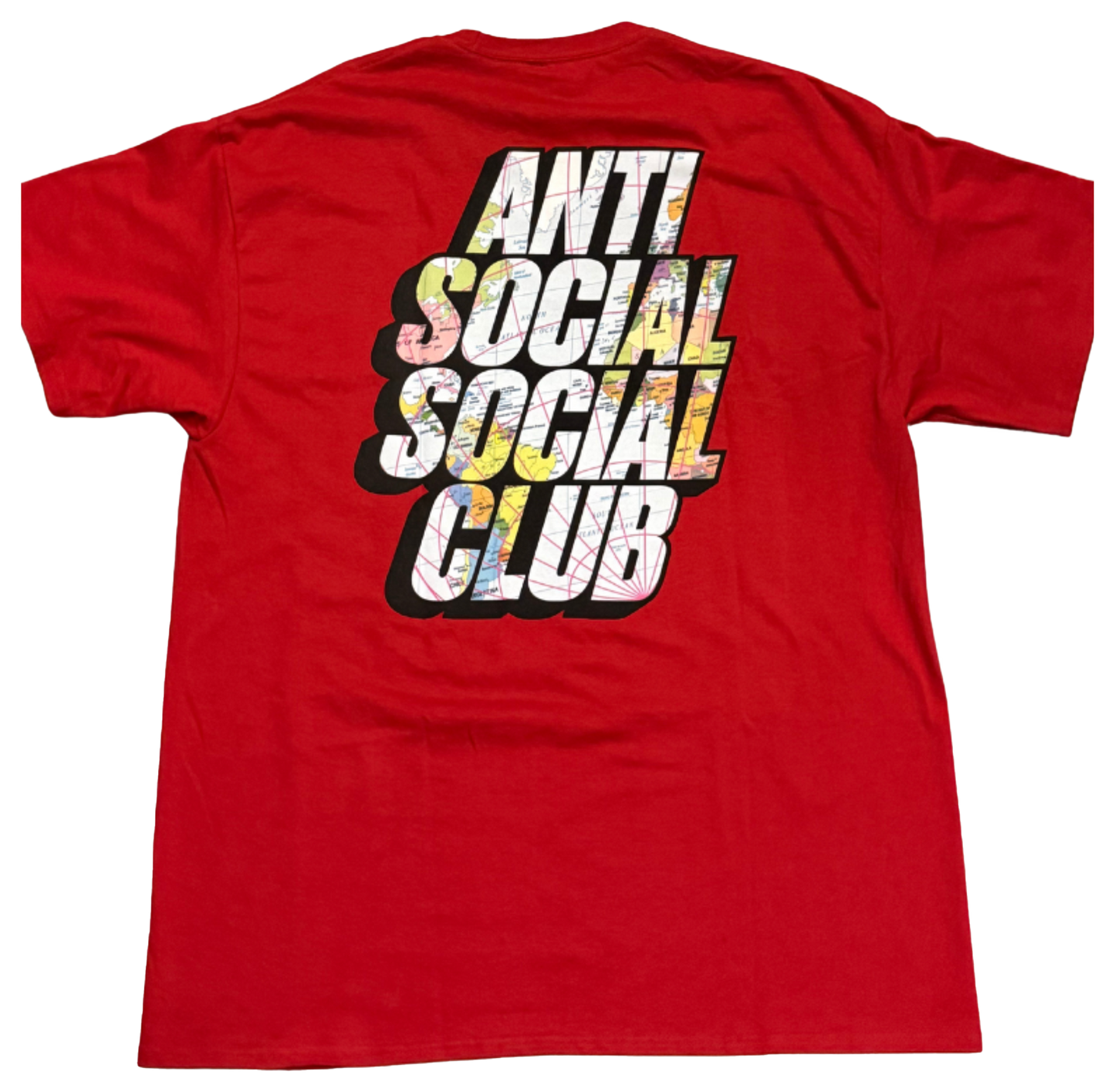 Anti Social Club Drop A Pin T-Shirt (Red)