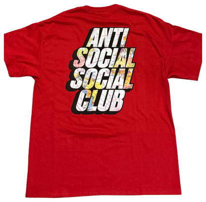 Anti Social Club Drop A Pin T-Shirt (Red)