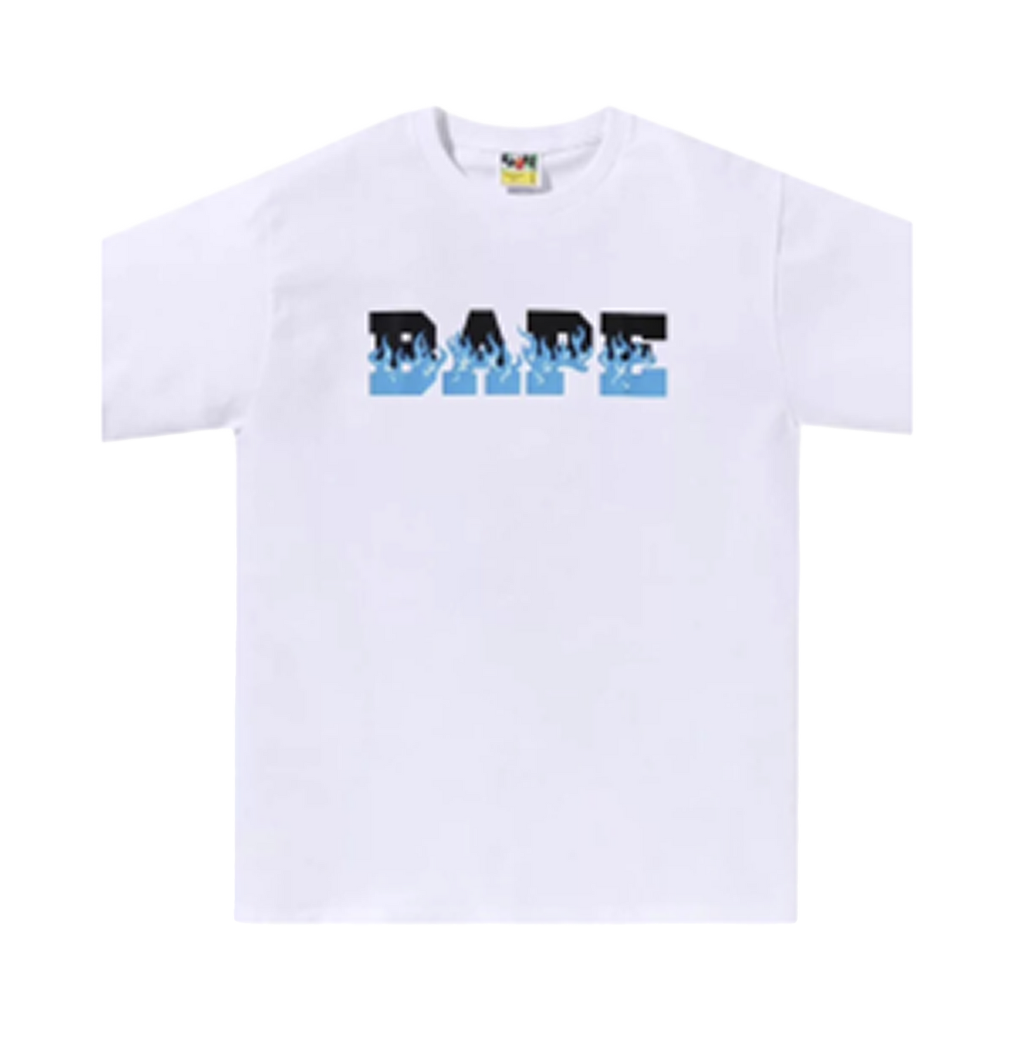 Bape Blue Flame Logo T-Shirt (White)