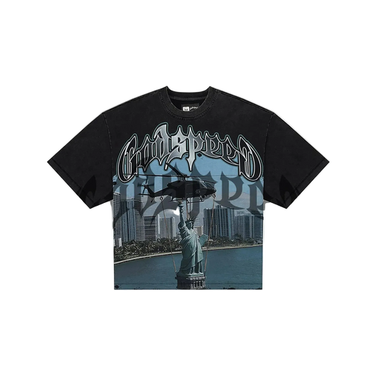Godspeed JFK to Miami T-Shirt Black