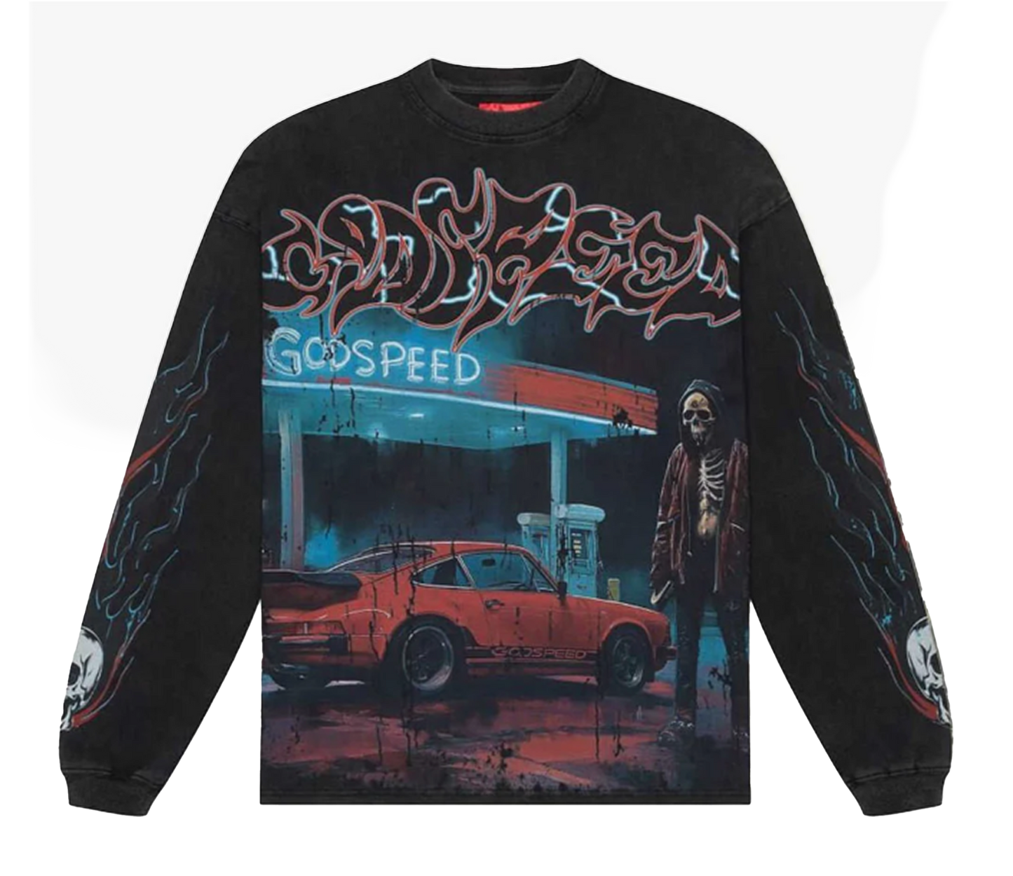 GodSpeed Pit - Stop Thermal L/S T-Shirt (Black Wash)