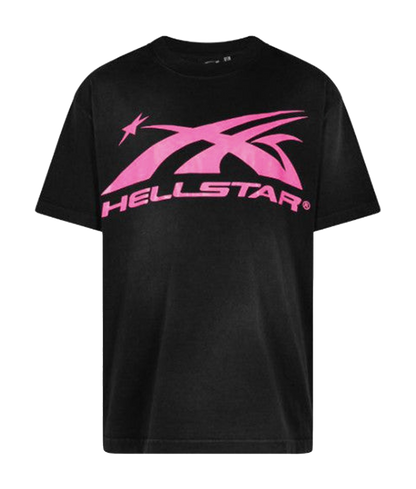 Hellstar Gel Sport Logo T-Shirt Black/Pink