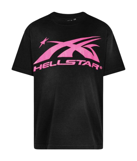 Hellstar Gel Sport Logo T-Shirt Black/Pink