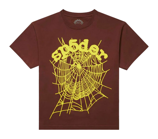 Sp5der 0G Web Brown/Yellow T-Shirts