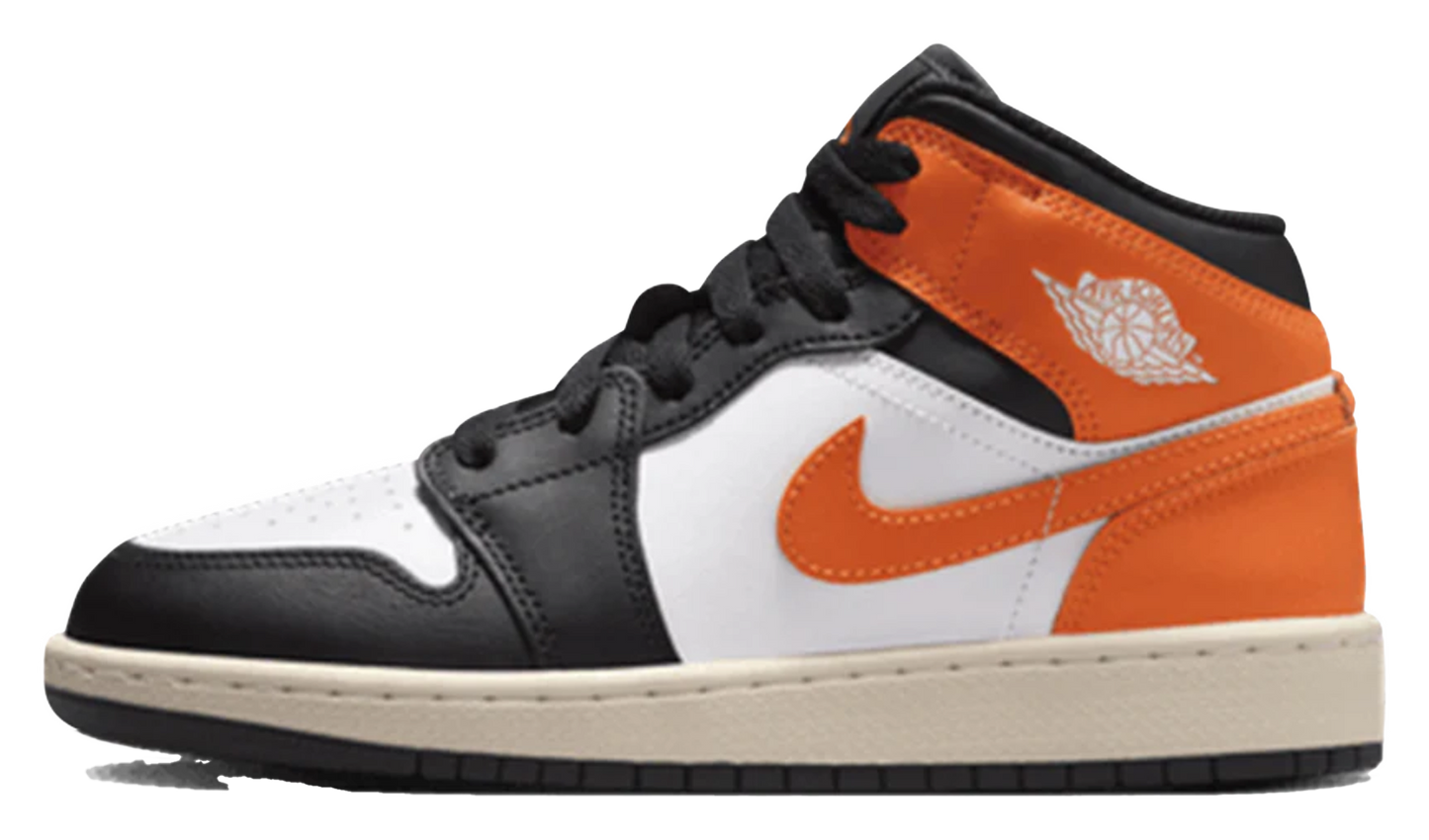 Jordan 1 Mid Black Toe Starfish(GS)