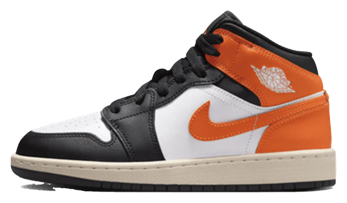 Jordan 1 Mid Black Toe Starfish(GS)